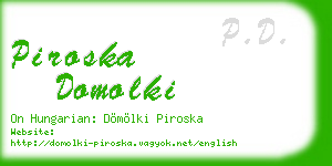 piroska domolki business card